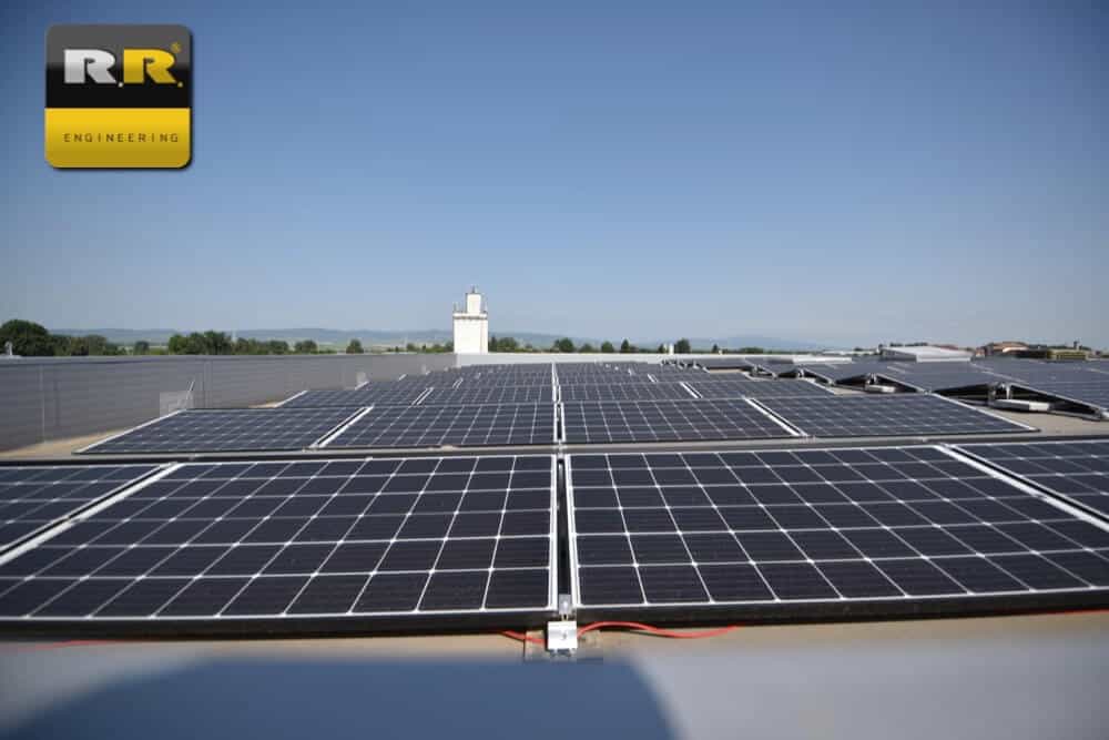 Rufy Roof Engineering flat roof photovoltaic application on Sika Sarnafil PVC hidroinsolation using K2 Systems alu structure 1