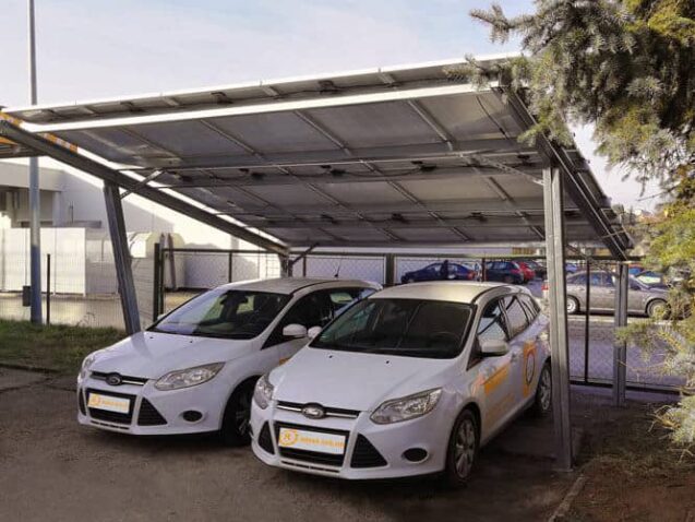 Photovoltaic structure Galvanised Residential Carports