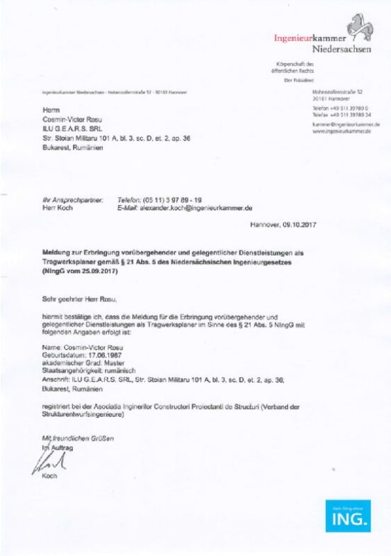 Engineer certification Germany: