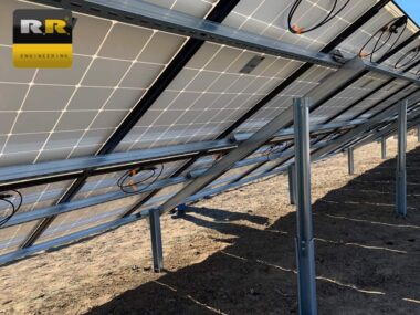 Photovoltaic Structures build pv 2 panels portrait ramming poles 1