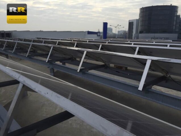 photovoltaic panels structure Rooftop Renault
